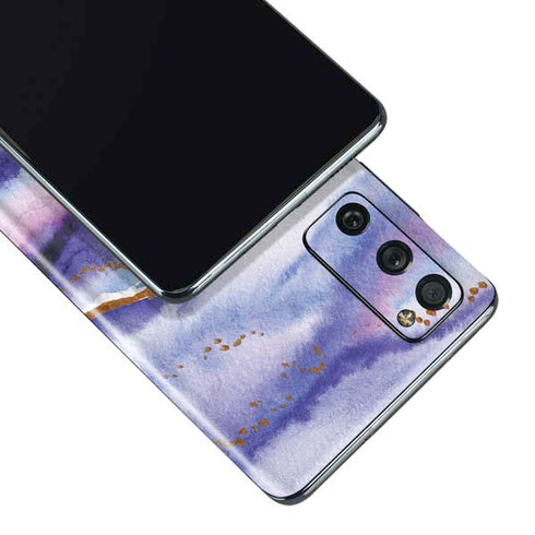 Blue Violet Watercolor Geode Galaxy S20 Fan Edition Skin